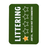 Dag tegen zwerfvuil op aarde magneet (Verticaal)