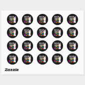 Dag Test Dag Geen Prob Llama Lama Leraar Ronde Sticker (Vel)