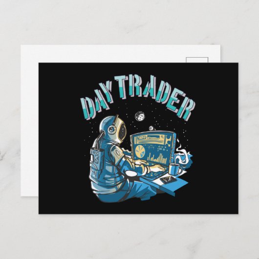 Dag Trader Astronaut in ruimte Briefkaart (Voorkant / Achterkant)
