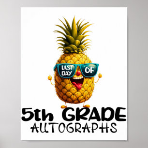 Dag van 5e klas handtekening Afstuderen jongens me Poster