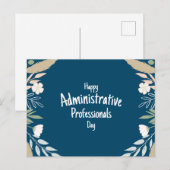 Dag van administratief personeel briefkaart (Voorkant / Achterkant)