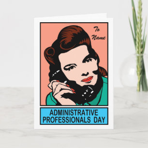 Dag van administratief personeel kaart