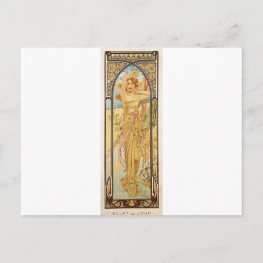 Dag van Alphonse Mucha Briefkaart (Voorkant)