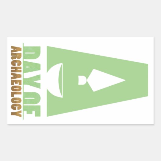 Dag van Archeologie rechthoekige sticker (Voorkant)