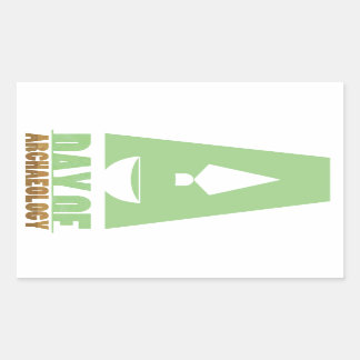 Dag van Archeologie rechthoekige sticker
