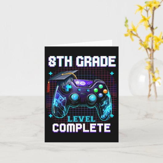 Dag Van De 8e Klas Niveau Volledige Afstuderen Hij Kaart (Gele Bloem)