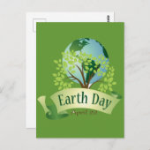 Dag van de Aarde 22 april Briefkaart (Voorkant / Achterkant)