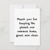 Dag van de Aarde 22 April Dank u Kaart (Achterkant)