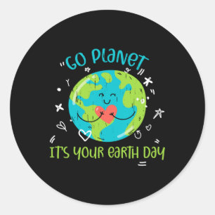 Dag van de Aarde 22 april Ga naar de Planeet Zijn Ronde Sticker