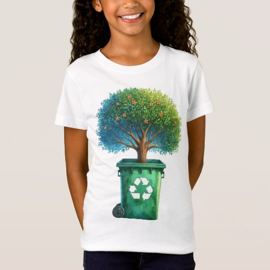 Dag van de Aarde 22 april Recyclen het milieu redd T-shirt (Voorkant)