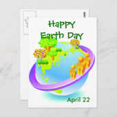 Dag van de Aarde Briefkaart (Voorkant / Achterkant)