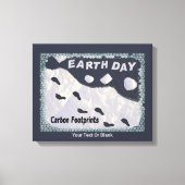 Dag van de Aarde - Carbon Footprints Canvas Afdruk (Voorkant)