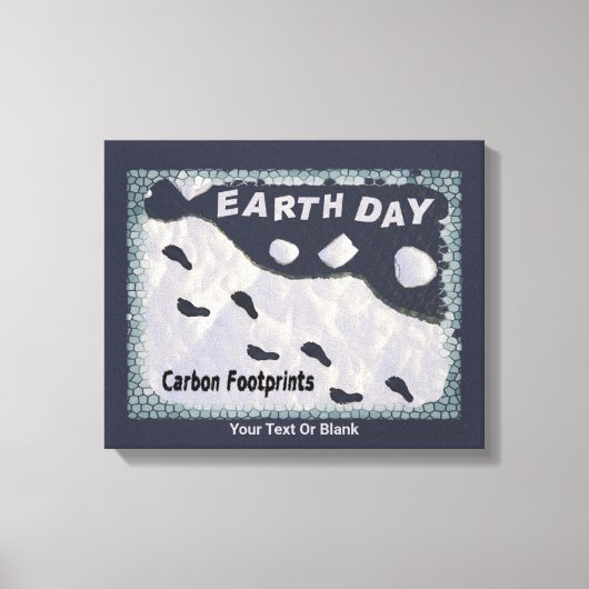 Dag van de Aarde - Carbon Footprints Canvas Afdruk (Voorkant)