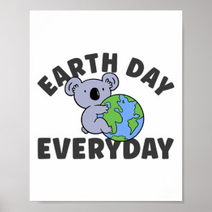 Dag van de Aarde Dagelijks Koala Wereldbol Poster