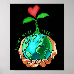Dag van de Aarde Dagelijks Plant Meer bomen bespar Poster