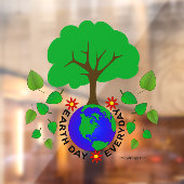 Dag van de Aarde Dagelijkse Groene Boom Raamsticker (Vel 2)