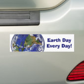 Dag van de Aarde Elke dag Bumpersticker (Op auto)