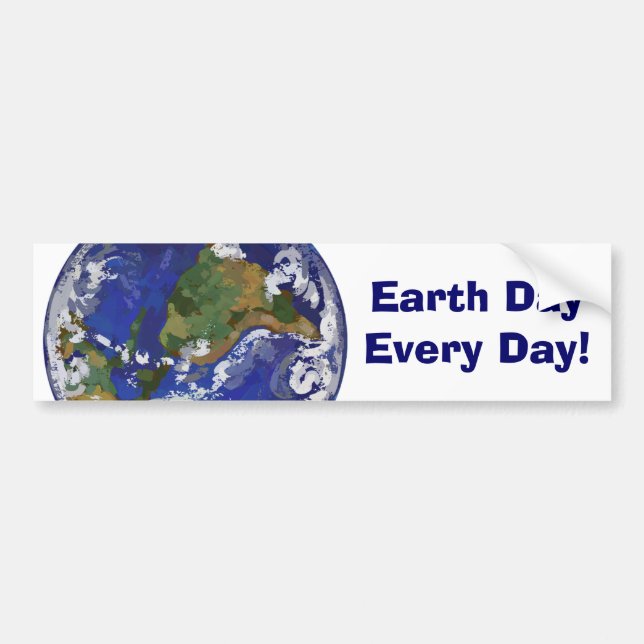 Dag van de Aarde Elke dag Bumpersticker (Voorkant)
