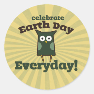 Dag van de Aarde Elke dag Eeuwen Ronde Sticker