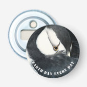 Dag van de Aarde Elke dag - Foto van Puffin Button Flesopener (Voorkant)