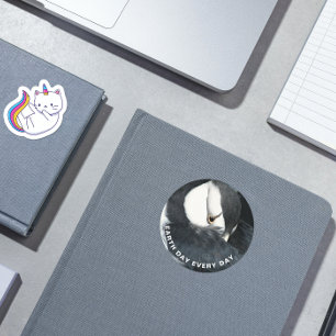 Dag van de Aarde Elke dag - Foto van Puffin Ronde Sticker