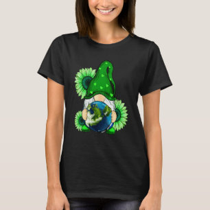Dag van de Aarde Elke dag Gnome Planet Zonnebloem T-shirt