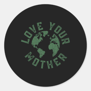 Dag van de Aarde Elke dag houdt van je moederplane Ronde Sticker