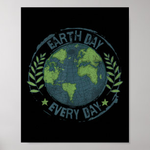 Dag van de Aarde Elke dag Klimaatverandering Milie Poster