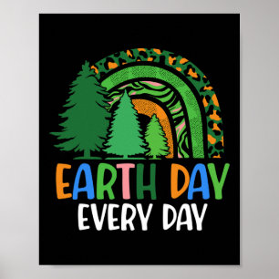 Dag van de Aarde Elke dag Pijn Boom Regenboog Aard Poster