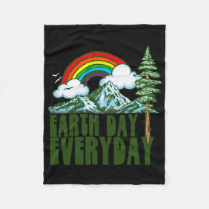Dag van de Aarde elke dag! regenboog Natuur en Ou Fleece Deken