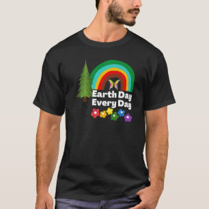Dag van de Aarde Elke dag Regenboog Pine Boom Groe T-shirt