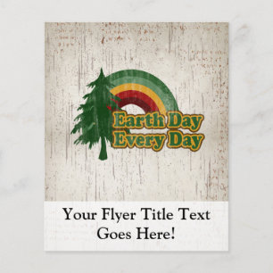 Dag van de Aarde elke dag, Regenboog van de Retro Flyer