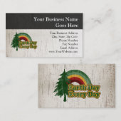 Dag van de Aarde elke dag, Regenboog van de Retro Visitekaartje (Voorkant / Achterkant)