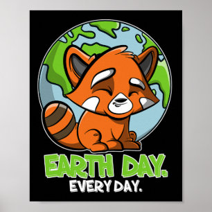 Dag van de Aarde elke dag Schattigee Planeet en Ro Poster