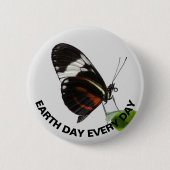 Dag van de Aarde Elke dag Tiger Longende Butterfly Ronde Button 5,7 Cm (Voorkant)