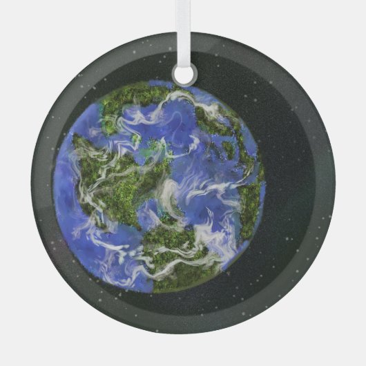 Dag van de Aarde Glas Ornament (Voorkant)