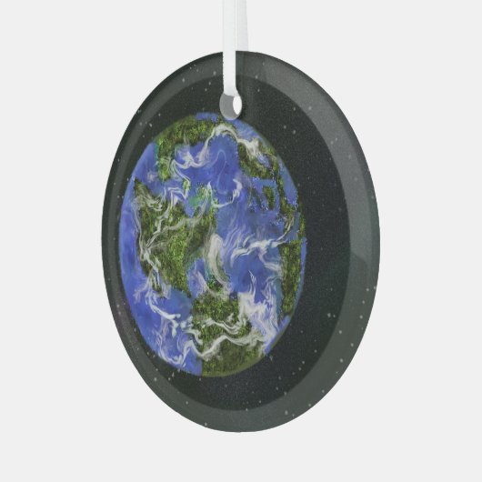 Dag van de Aarde Glas Ornament (Voorkant links)