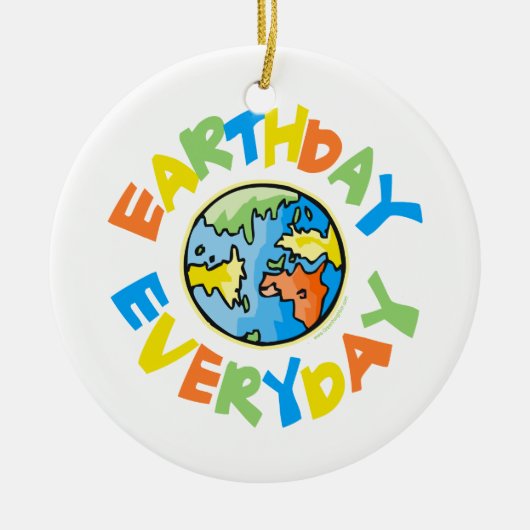 Dag van de Aarde Keramisch Ornament (Voorkant)