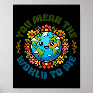 Dag van de aarde klimaatverandering bewustzijn mil poster