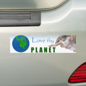 Dag van de Aarde - Liefde Thy Planet Bumpersticker (Op auto)