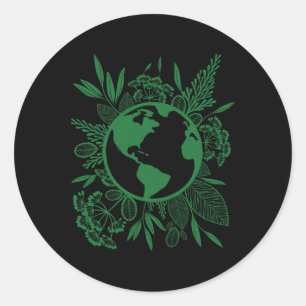 Dag van de Aarde Live Groene Vrede Ronde Sticker