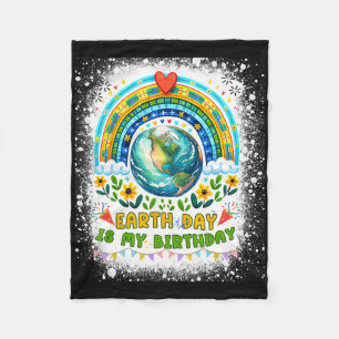 Dag van de Aarde: mijn verjaardag, grappige Dag va Fleece Deken