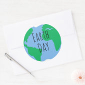 Dag van de Aarde - Milieu Ronde Sticker (Envelop)