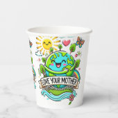 Dag van de Aarde Papieren Bekers (Achterkant)
