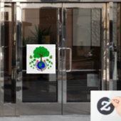 Dag van de Aarde  Raamsticker (Kantoordeur)