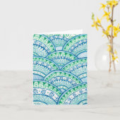 Dag van de Aarde Recyclen Damask Indiala Blank Bda Kaart (Gele Bloem)