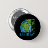 Dag van de Aarde Ronde Button 5,7 Cm (Voorkant /achterkant)