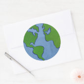 Dag van de Aarde Ronde Sticker (Envelop)