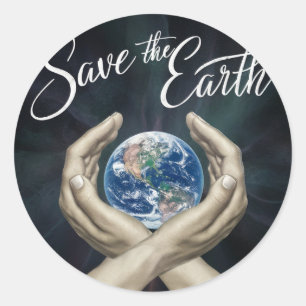 Dag van de Aarde Save the Earth Children's Ronde Sticker