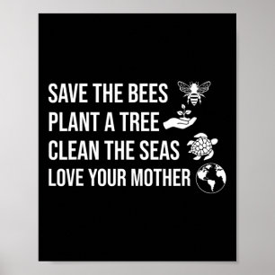 Dag van de Aarde sparen het bijenPlant meer bomen Poster